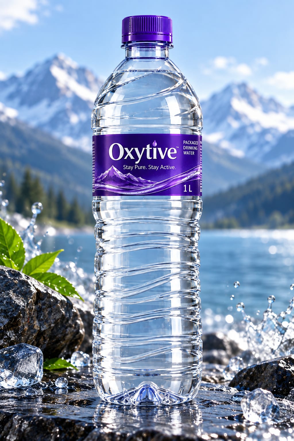 OXYTIVE 1 L packaged drinking water bottle